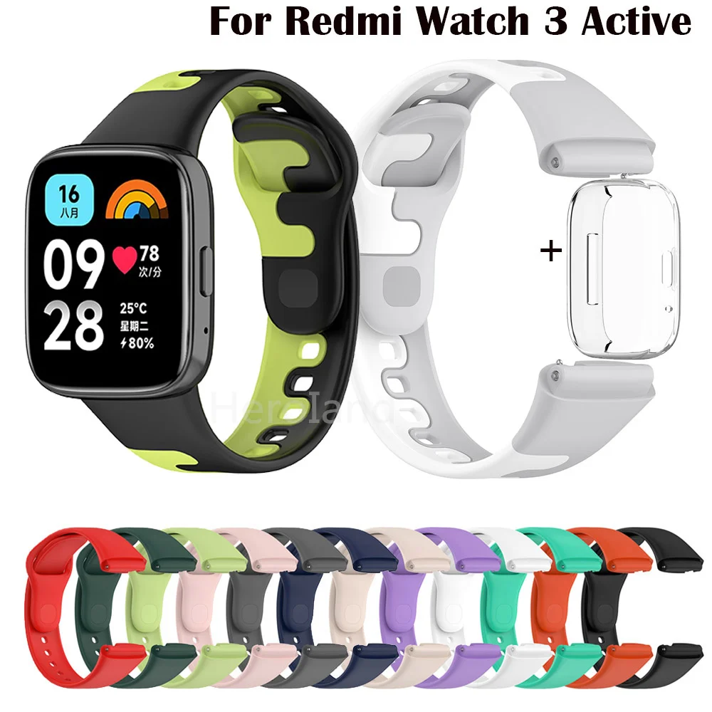 WatchBand For Redmi Watch 3 Active SmartWatch Strap Soft Silicone Wristbands Bracelet For Redmi Watch3 Lite WristBand WIth case
WatchBand For Redmi Watch 3 Active SmartWatch Strap Soft Silicone Wristbands Bracelet For Redmi Watch3 Lite WristBand WIth case