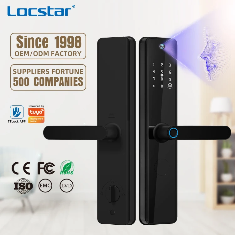 Locstar 6068 Smart Home Door Handle Lock Camera Fechadura Candado Con Huella TTlock Digital Face Smart Safety Door Lock
Locstar 6068 Smart Home Door Handle Lock Camera Fechadura Candado Con Huella TTlock Digital Face Smart Safety Door Lock