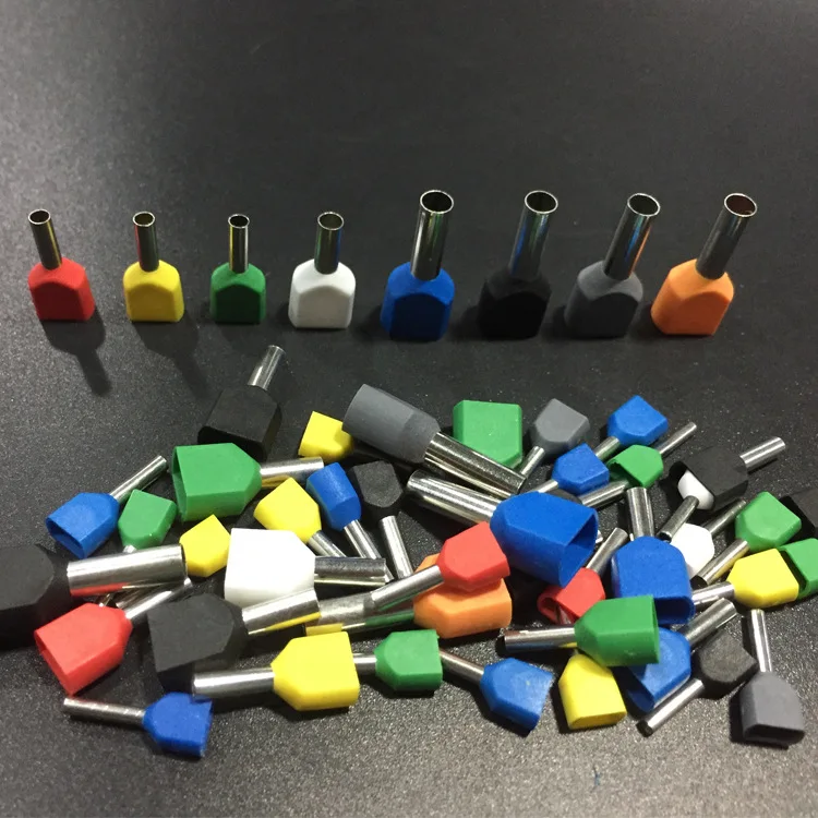 100pcs/lot TE0508 2X0.5mm2 Bootlace cooper Ferrules kit set Wire Copper Crimp Connector Insulated Cord Twin Pin End Terminal
100pcs/lot TE0508 2X0.5mm2 Bootlace cooper Ferrules kit set Wire Copper Crimp Connector Insulated Cord Twin Pin End Terminal