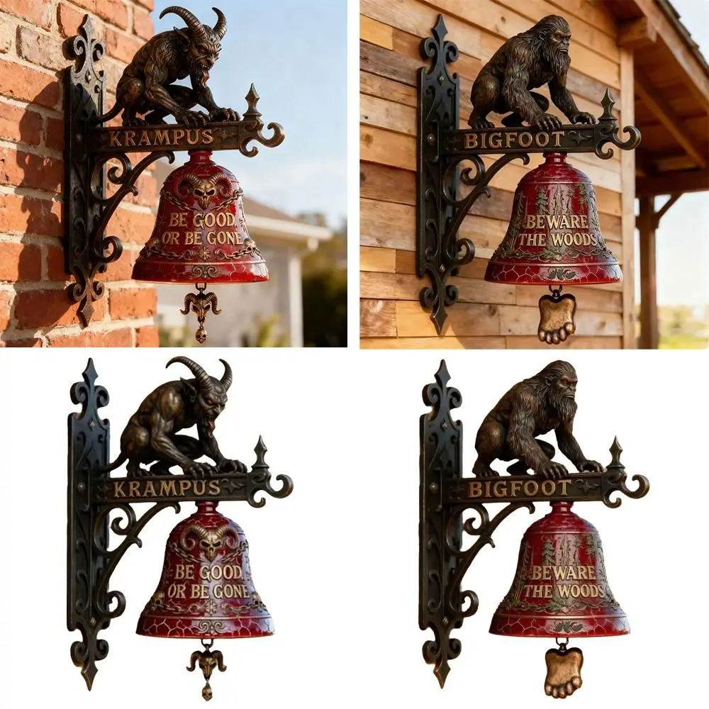Wall-Mounted Krampus Decorative Ornament 3D Sculpted Resin Material Resin Decorative Hanging Bells Antique-Finished Bronze
Wall-Mounted Krampus Decorative Ornament 3D Sculpted Resin Material Resin Decorative Hanging Bells Antique-Finished Bronze