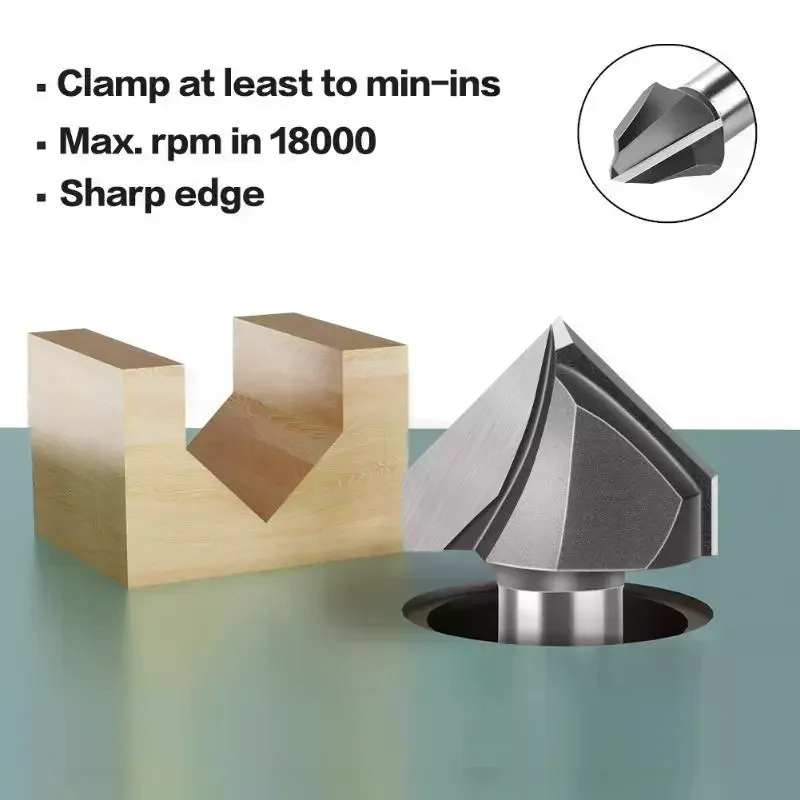 1/4" 1/2" Shank 90 Degree V Groove Router Bit Woodworking Milling Cutter For Aluminum Composite Panel And Wood Trimming
1/4" 1/2" Shank 90 Degree V Groove Router Bit Woodworking Milling Cutter For Aluminum Composite Panel And Wood Trimming