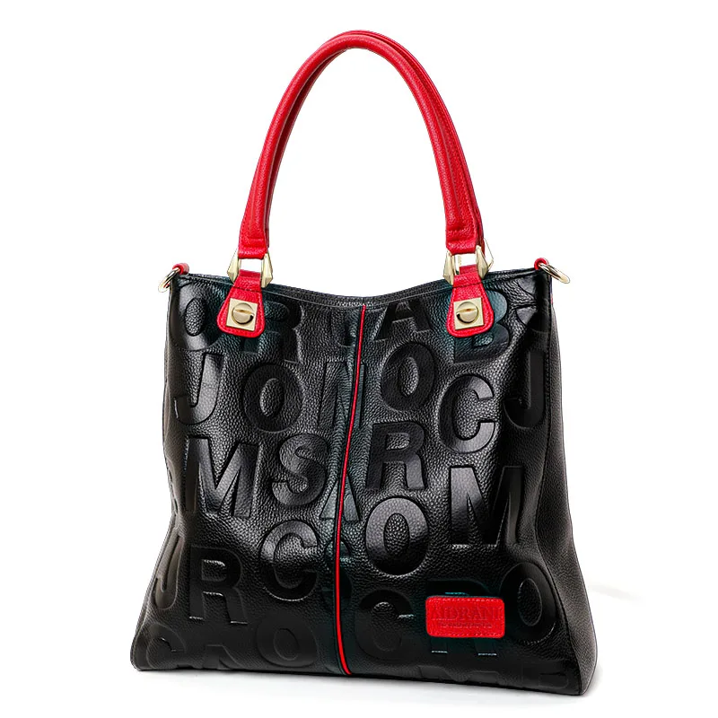 Large Capacity Embossed Letter Cow Leather Women Tote Bag Red Contrast Handle Crossbody Purse For Shopping Business Trip
Large Capacity Embossed Letter Cow Leather Women Tote Bag Red Contrast Handle Crossbody Purse For Shopping Business Trip
