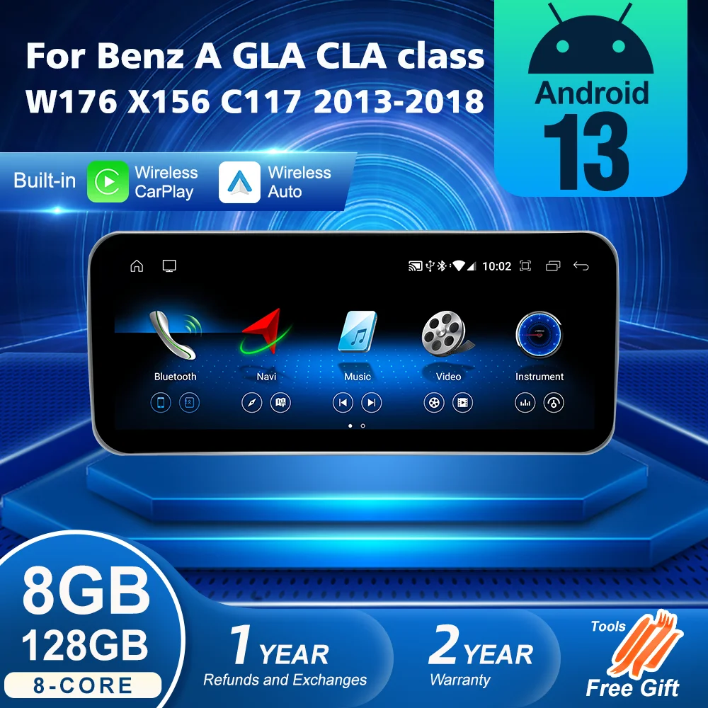 Для Mercedes Benz A class W176 GLA X156 CLA C117 2013-2018 автомобильный мультимедийный плеер беспроводной Carplay экран DVD видеонавигация
Для Mercedes Benz A class W176 GLA X156 CLA C117 2013-2018 автомобильный мультимедийный плеер беспроводной Carplay экран DVD видеонавигация
