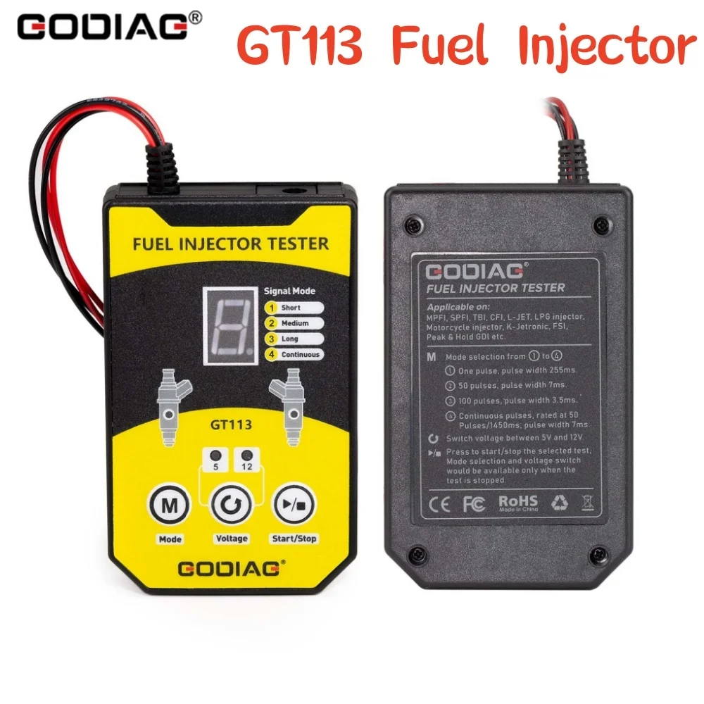 Универсальный комплект для чистки топливных форсунок GODIAG GT113 2025 с 6 адаптерами размеров, 8 импульсных режимами для автомобилей/двигателей
Универсальный комплект для чистки топливных форсунок GODIAG GT113 2025 с 6 адаптерами размеров, 8 импульсных режимами для автомобилей/двигателей