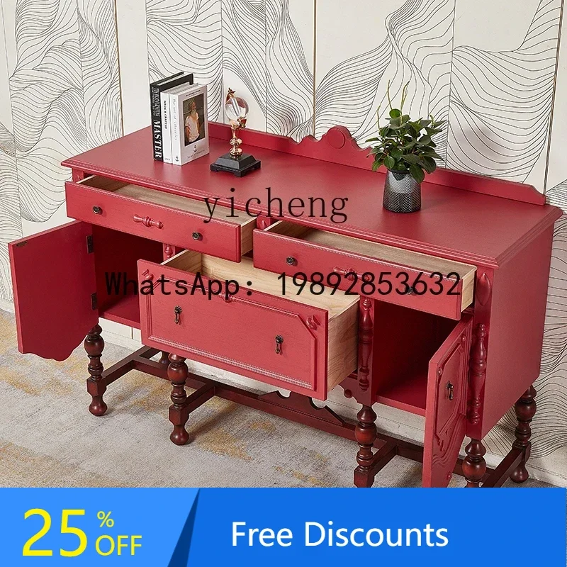 American Vintage Solid Wood Entryway Simple French Retro Living Room Entryway Console Decorative Cabinet
American Vintage Solid Wood Entryway Simple French Retro Living Room Entryway Console Decorative Cabinet