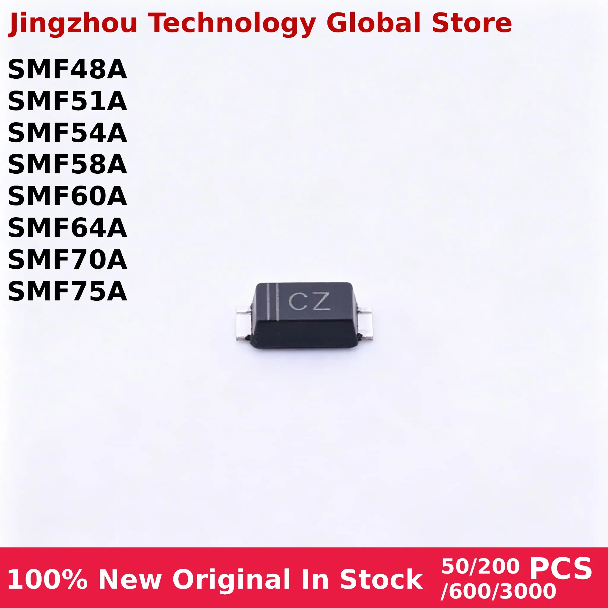 50/200/600/3000PCS 100% New SMF48A SMF51A SMF54A SMF58A SMF60A SMF64A SMF70A SMF75A SMD TVS Diode SOD-123F In stock Wholesale
50/200/600/3000PCS 100% New SMF48A SMF51A SMF54A SMF58A SMF60A SMF64A SMF70A SMF75A SMD TVS Diode SOD-123F In stock Wholesale