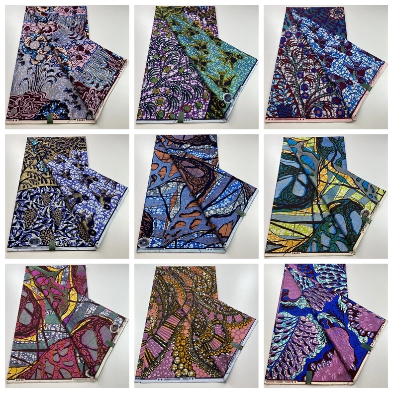 High Quality African Fashion Fabric Grand Super Glitter Wax Golden Shining Cotton Fabric Textile For African Pagne
High Quality African Fashion Fabric Grand Super Glitter Wax Golden Shining Cotton Fabric Textile For African Pagne