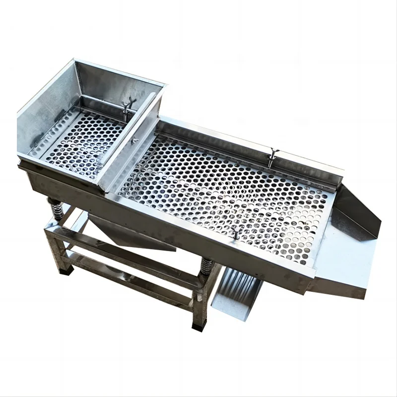 Stainless steel lentil linear vibrating screen separator soybean screening machine
Stainless steel lentil linear vibrating screen separator soybean screening machine