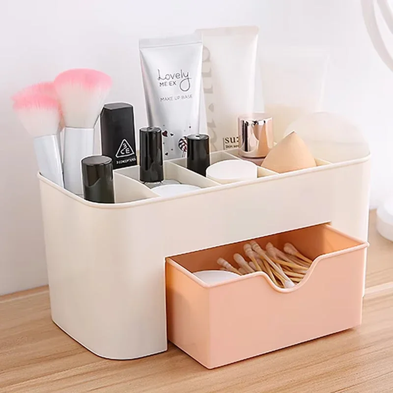Makeup Organizer Box Double Layer Plastic Cosmetic Drawers Jewelry Display Box Desktop Make Up Case Container Q tip holder Box
Makeup Organizer Box Double Layer Plastic Cosmetic Drawers Jewelry Display Box Desktop Make Up Case Container Q tip holder Box