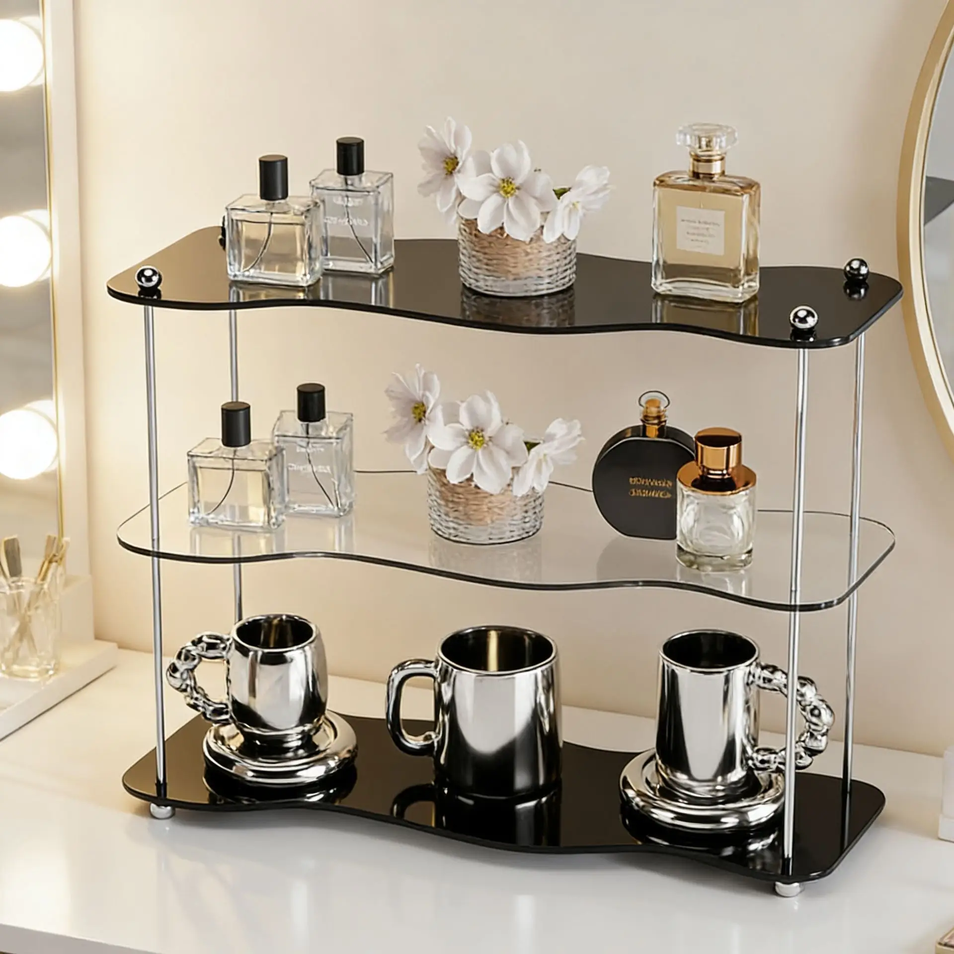 2-3layer Desktop Storage Rack Water Cup Storage High-value Cup Rack Detachable Acrylic Perfume Figure Display Stand Ins Style
2-3layer Desktop Storage Rack Water Cup Storage High-value Cup Rack Detachable Acrylic Perfume Figure Display Stand Ins Style