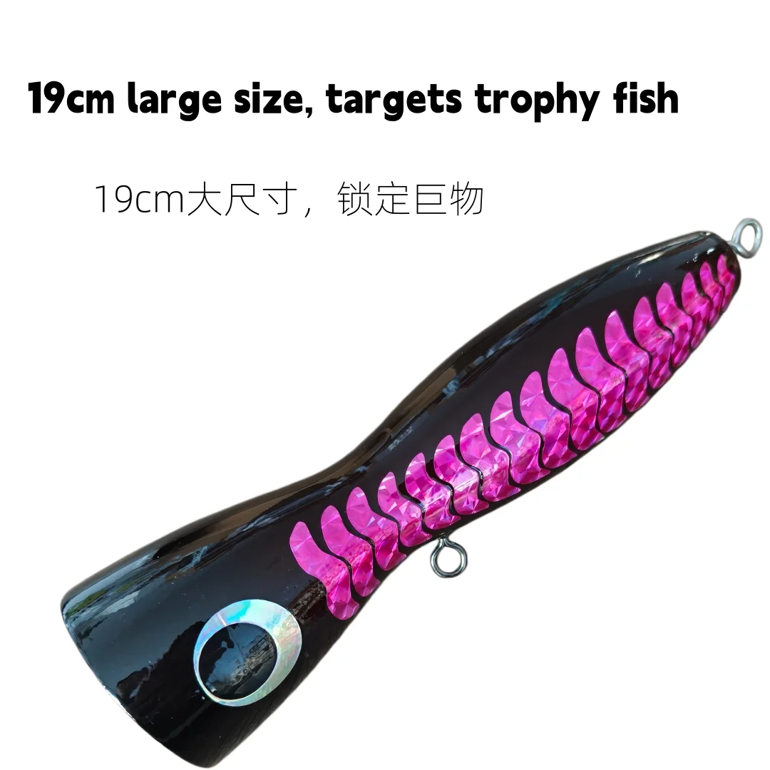 Swolfy 19cm 121g Wooden Popper Lure Topwater Bass Fishing Tackle Hard Bait Artificial Wobbler Pike Musky Saltwater Pesca Isca
Swolfy 19cm 121g Wooden Popper Lure Topwater Bass Fishing Tackle Hard Bait Artificial Wobbler Pike Musky Saltwater Pesca Isca