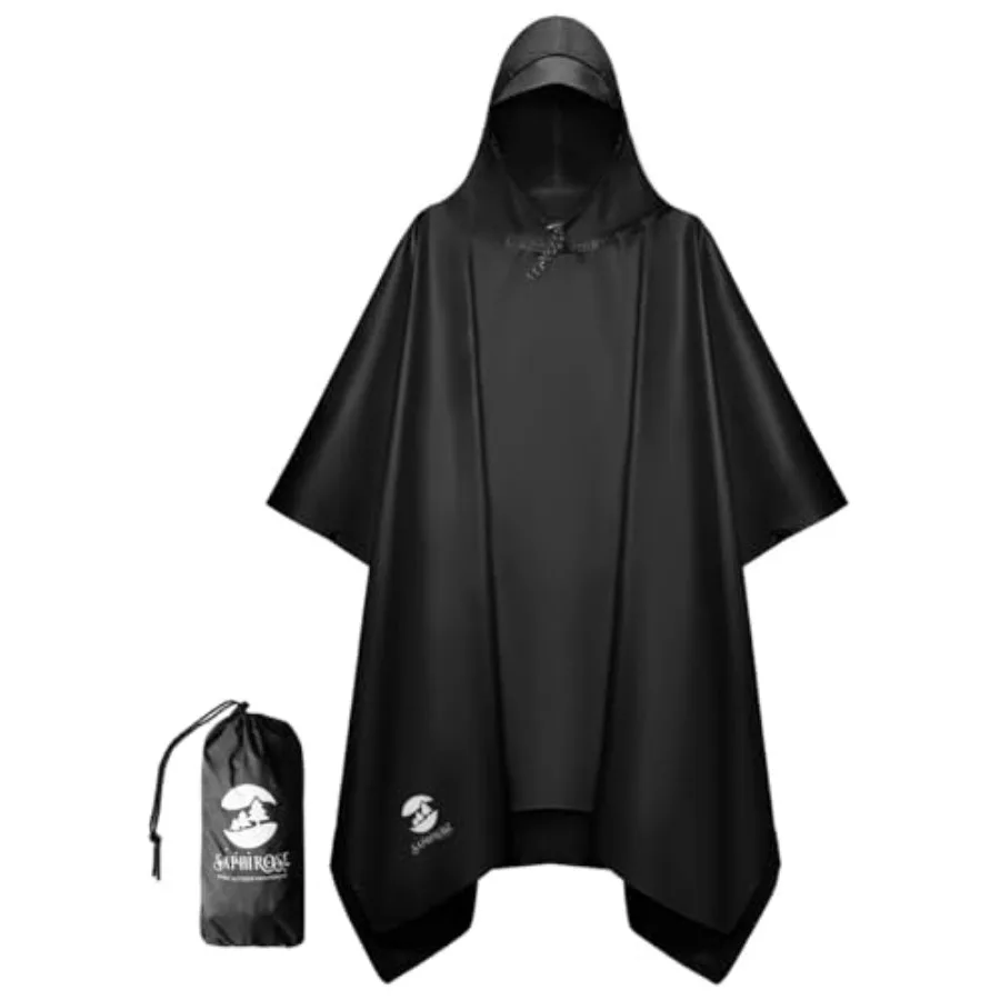 Hooded Rain Poncho Waterproof Raincoat Jacket for Men Women Adults
Hooded Rain Poncho Waterproof Raincoat Jacket for Men Women Adults