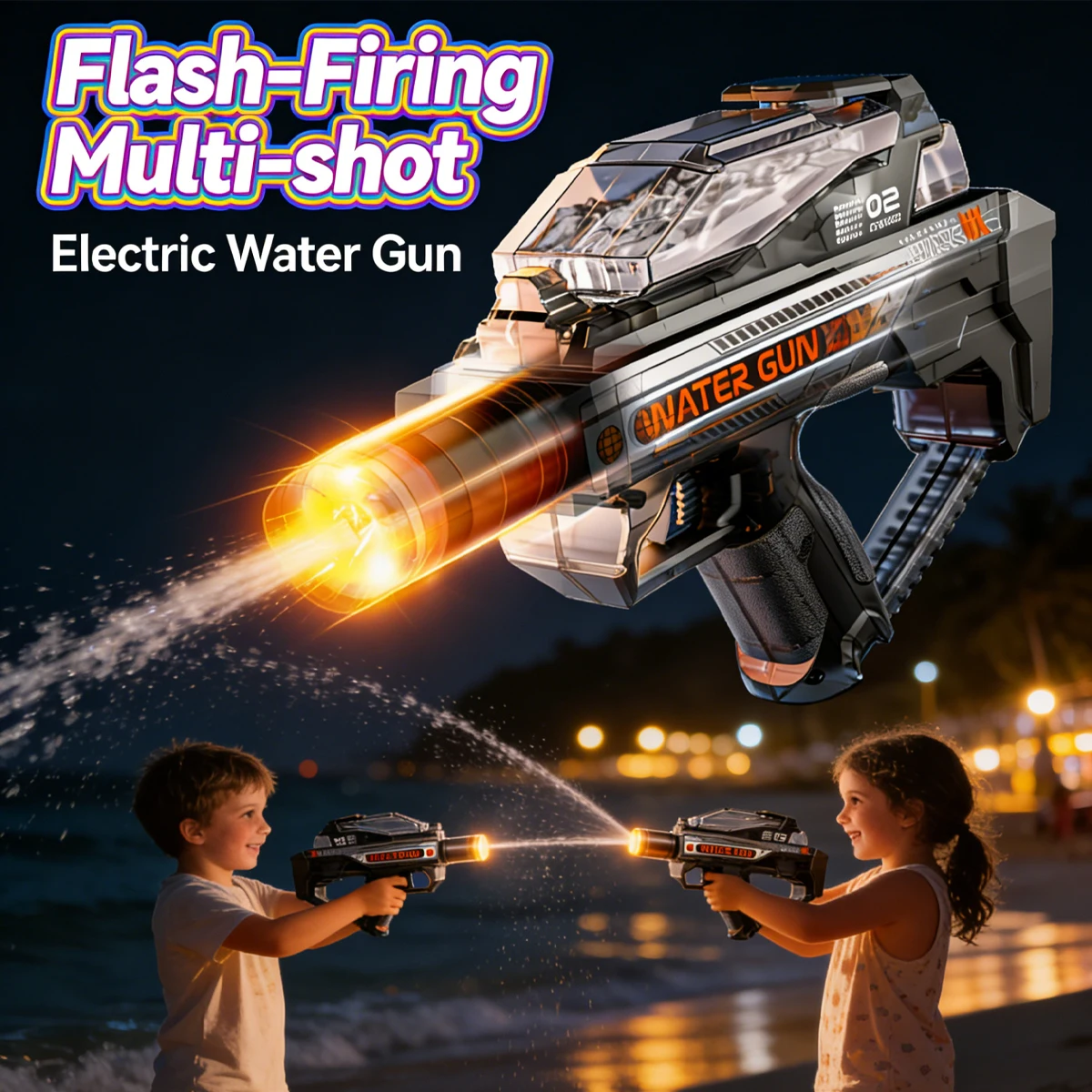 Electric Water Gun Blaster Automatic Multi-Shot Shooting Water Dartle Led Large Capacity Water POOL Beach Play Toy for Kids Boys
Electric Water Gun Blaster Automatic Multi-Shot Shooting Water Dartle Led Large Capacity Water POOL Beach Play Toy for Kids Boys