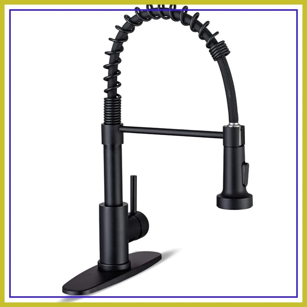Commercial Stainless Steel Pull Down Kitchen Faucet with Spring Sprayer, Single Handle Single Hole for Farmhouse RV Sink
Commercial Stainless Steel Pull Down Kitchen Faucet with Spring Sprayer, Single Handle Single Hole for Farmhouse RV Sink