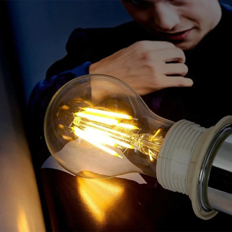 12V 6W E27 A60/ST58 Vintage Retro COB LED Filament Edison Screw Light Bulb Ampoule Tungsten Decor Lamp
12V 6W E27 A60/ST58 Vintage Retro COB LED Filament Edison Screw Light Bulb Ampoule Tungsten Decor Lamp