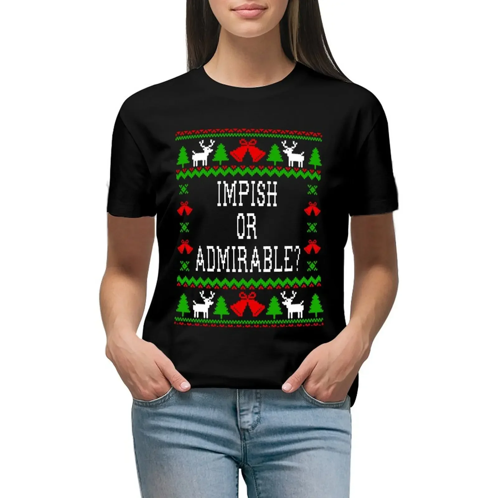 Impish Or Admirable - The Office Dwight Schrute Quote - Ugly Sweatshirt Christmas Style T-Shirt cute tops t shirt dress Women
Impish Or Admirable - The Office Dwight Schrute Quote - Ugly Sweatshirt Christmas Style T-Shirt cute tops t shirt dress Women