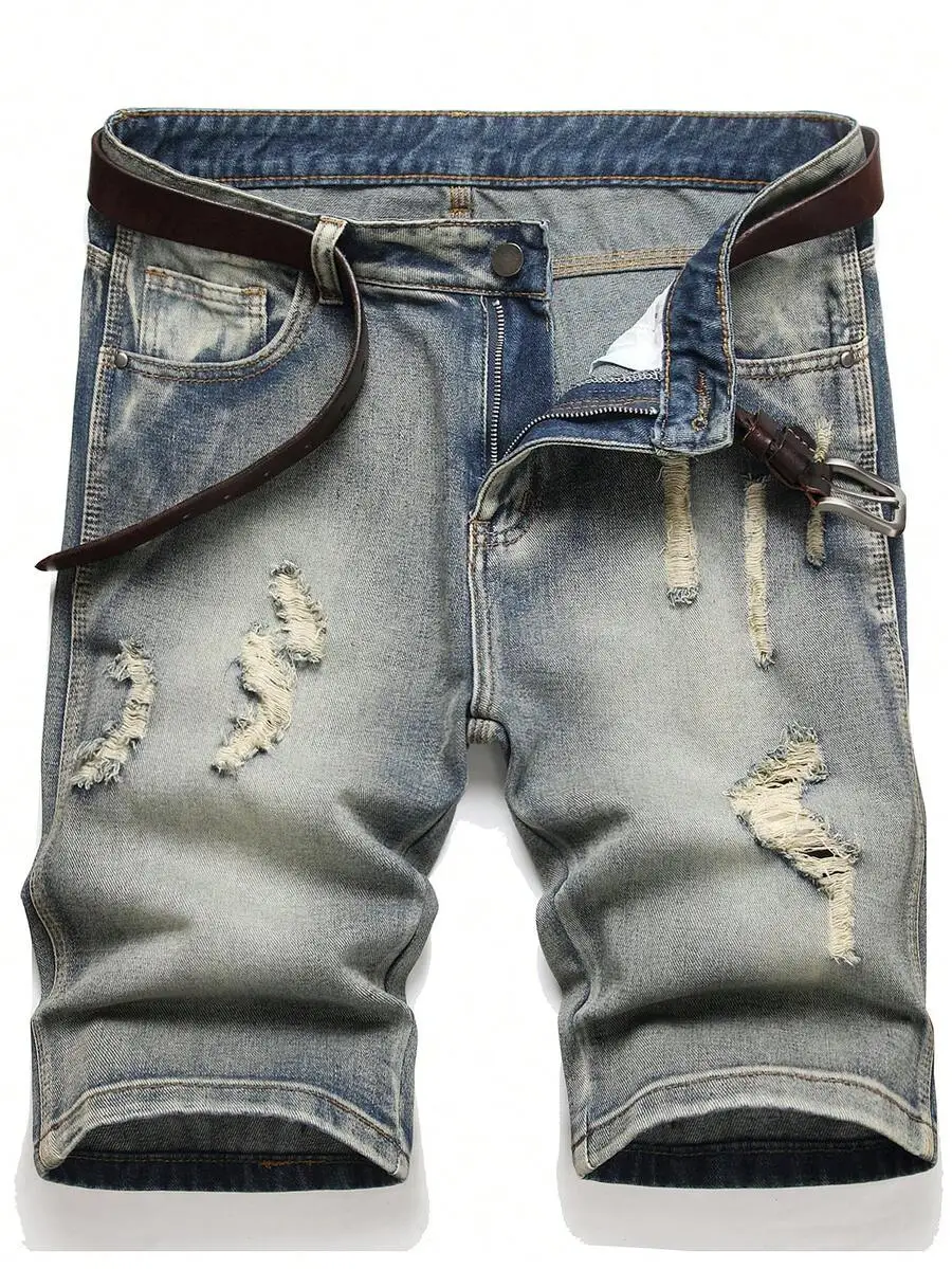 Mens Casual Ripped Denim Shorts Straight Leg Distressed Washed Comfortable
Mens Casual Ripped Denim Shorts Straight Leg Distressed Washed Comfortable