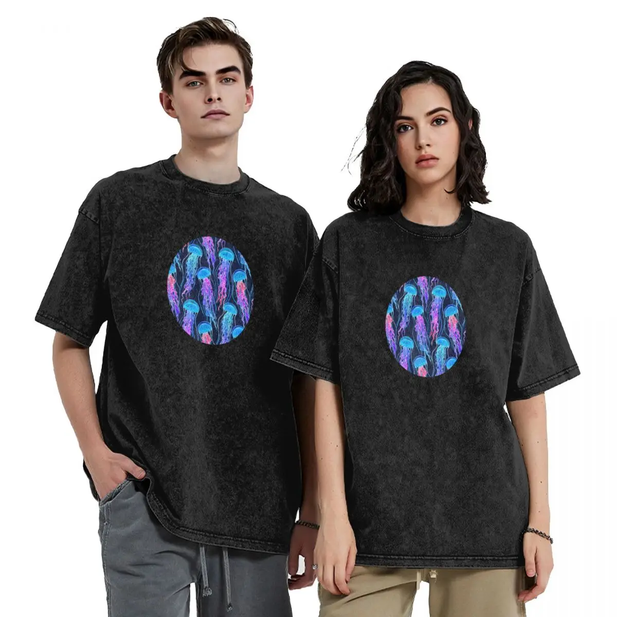 Luminescent Rainbow Jellyfish on Navy Blue T-Shirt oversized graphic tee blacks blanks tshirts for men
Luminescent Rainbow Jellyfish on Navy Blue T-Shirt oversized graphic tee blacks blanks tshirts for men