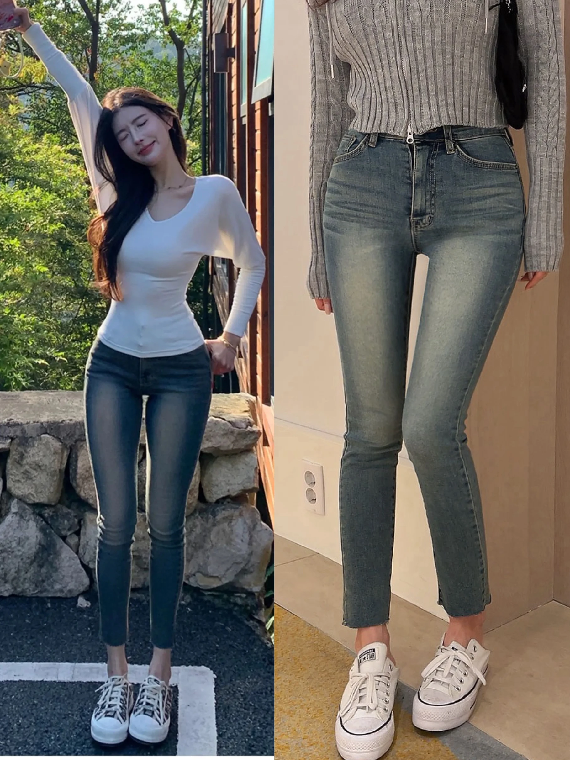 Retro Washed Slim Fit High Waist Denim Jeans Women's High Elasticity Skinny Jeans Bell Bottoms Vintage Style Blue Jeans
Retro Washed Slim Fit High Waist Denim Jeans Women's High Elasticity Skinny Jeans Bell Bottoms Vintage Style Blue Jeans