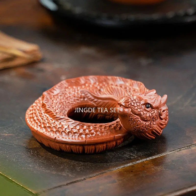 Yixing Purple Clay Tea Pet Boutique Zodiac Dragon Statue Ornaments Handmade Sculpture Tea Figurine Art Chinese Tea Set Decors
Yixing Purple Clay Tea Pet Boutique Zodiac Dragon Statue Ornaments Handmade Sculpture Tea Figurine Art Chinese Tea Set Decors