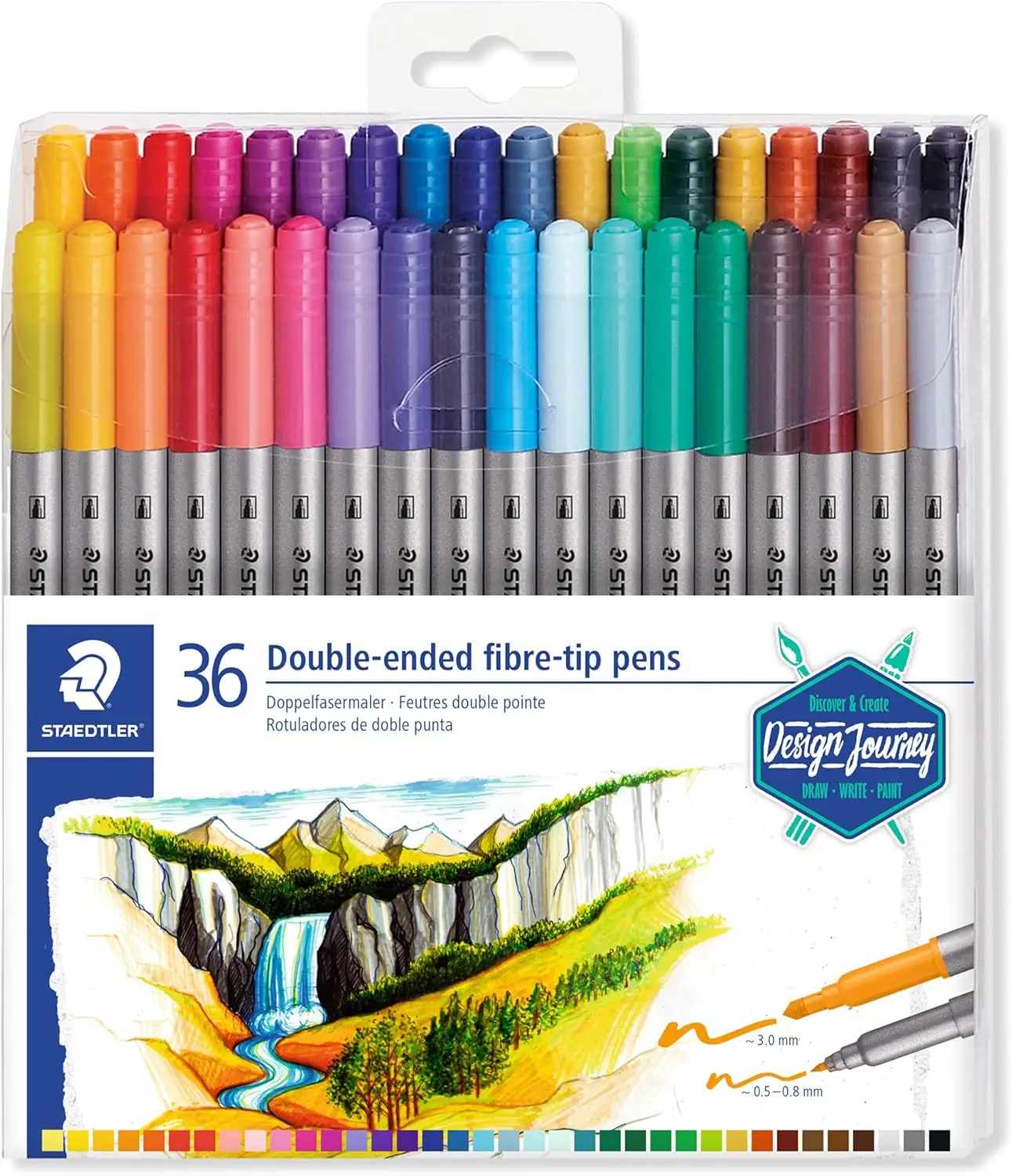 Double Ended Markers, Assorted Bullet Tips, Assorted Colors, 36/Pack
Double Ended Markers, Assorted Bullet Tips, Assorted Colors, 36/Pack