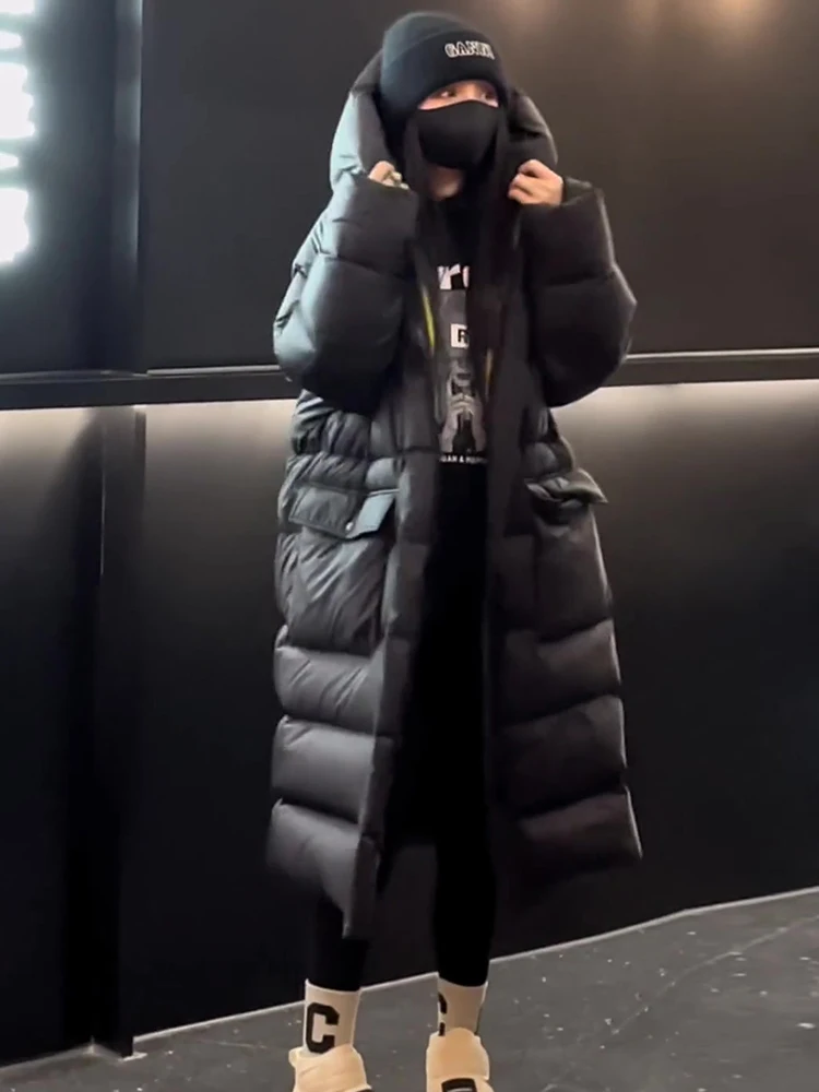Thickened Hooded Puffer Jacket Women's Winter Coat Warmth Drawstring Duck down Outerwear Mid-Length Zipper Color
Thickened Hooded Puffer Jacket Women's Winter Coat Warmth Drawstring Duck down Outerwear Mid-Length Zipper Color