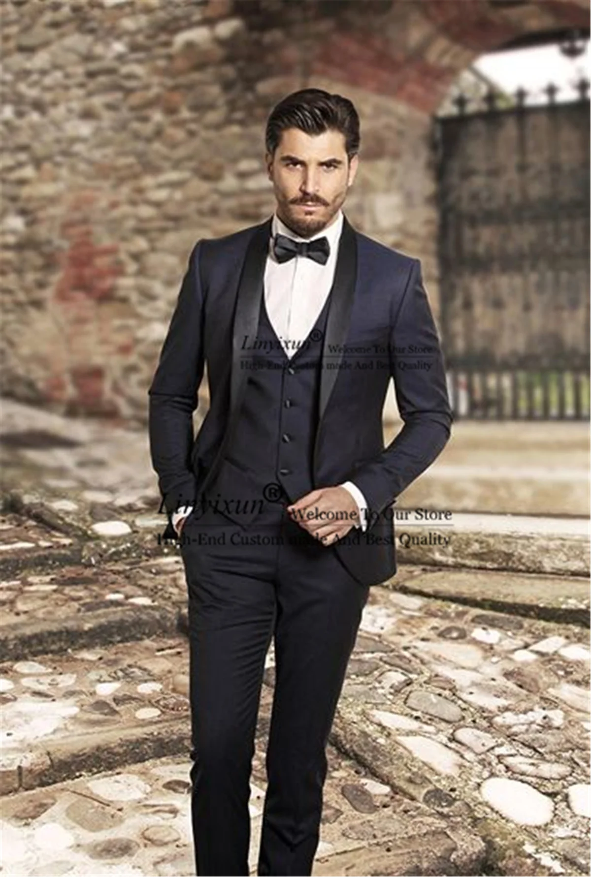 Navy Blue Groom Tuxedo for Wedding Slim Fit Men Suits 3 Pieces Set Formal Business Male Blazer Vest Pants Outfit Ropa Hombre
Navy Blue Groom Tuxedo for Wedding Slim Fit Men Suits 3 Pieces Set Formal Business Male Blazer Vest Pants Outfit Ropa Hombre
