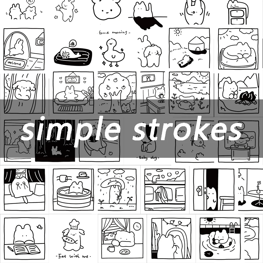 40PCS Simple Kawaii Strokes Stickers Vintage For Gift DIY Kid Notebook Luggage Motorcycle Laptop Refrigerator Decals Graffiti
40PCS Simple Kawaii Strokes Stickers Vintage For Gift DIY Kid Notebook Luggage Motorcycle Laptop Refrigerator Decals Graffiti
