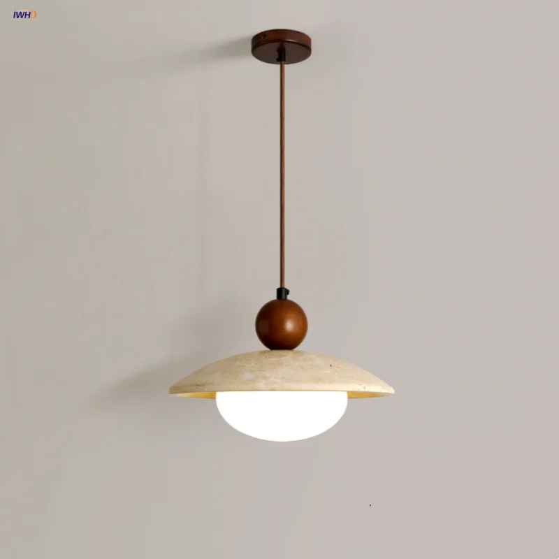 IWHD White Glass LED Pendant Lamp Dining Room Porch Hotel Nordic Modern 2m Wire Adjustable Yellow Travertine Wood Hanging Lights
IWHD White Glass LED Pendant Lamp Dining Room Porch Hotel Nordic Modern 2m Wire Adjustable Yellow Travertine Wood Hanging Lights