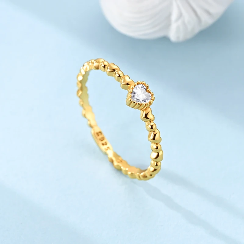 Original 925 Sterling Silver Rings Sparking Golden Heart Ring For Women Girls Jewelry Birthday Anniversary Gifts
Original 925 Sterling Silver Rings Sparking Golden Heart Ring For Women Girls Jewelry Birthday Anniversary Gifts