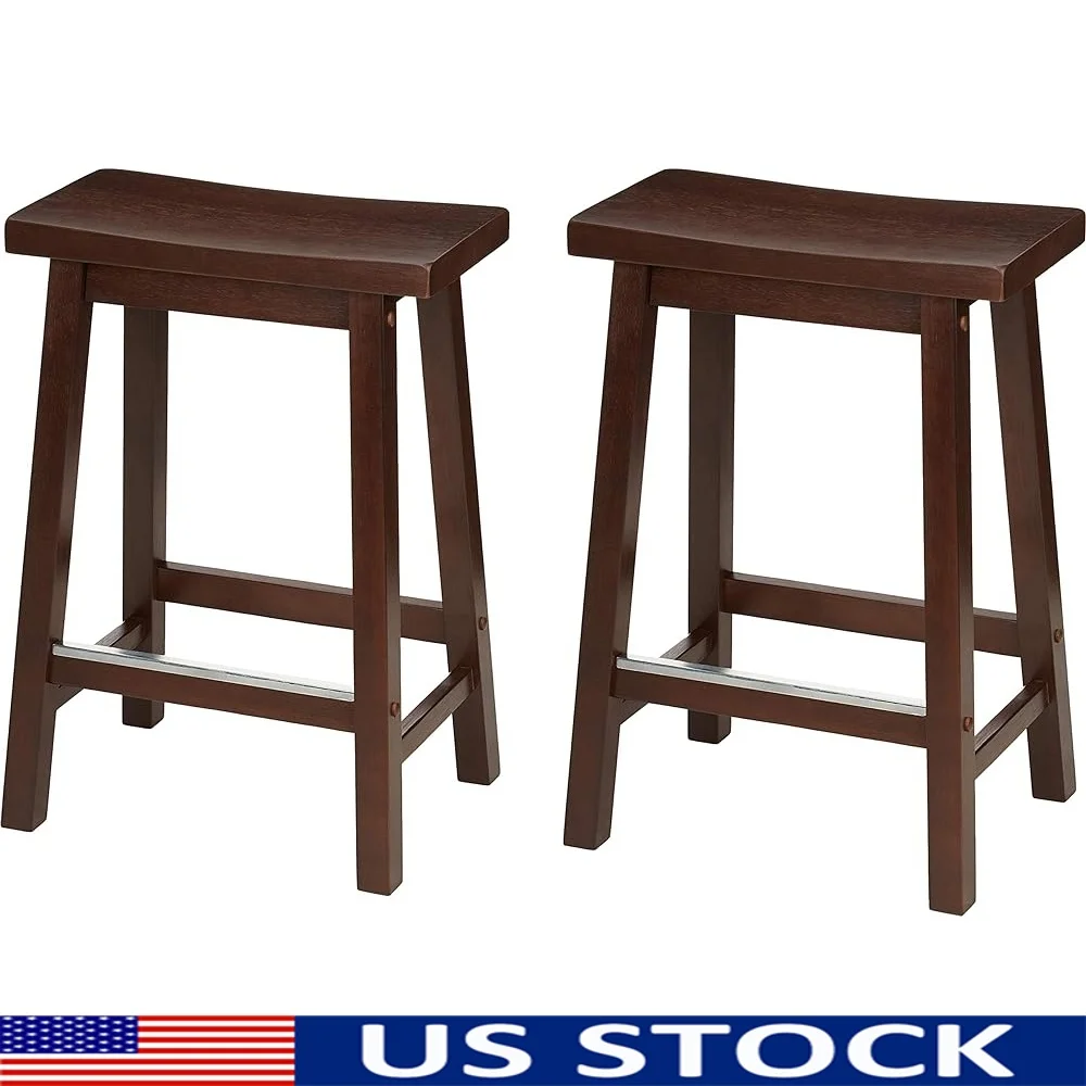 24 Inch Solid Wood Counter Stools Set of 2 Saddle Seat Kitchen Island Barstools A-Frame Design Comfortable Extra Seating
24 Inch Solid Wood Counter Stools Set of 2 Saddle Seat Kitchen Island Barstools A-Frame Design Comfortable Extra Seating