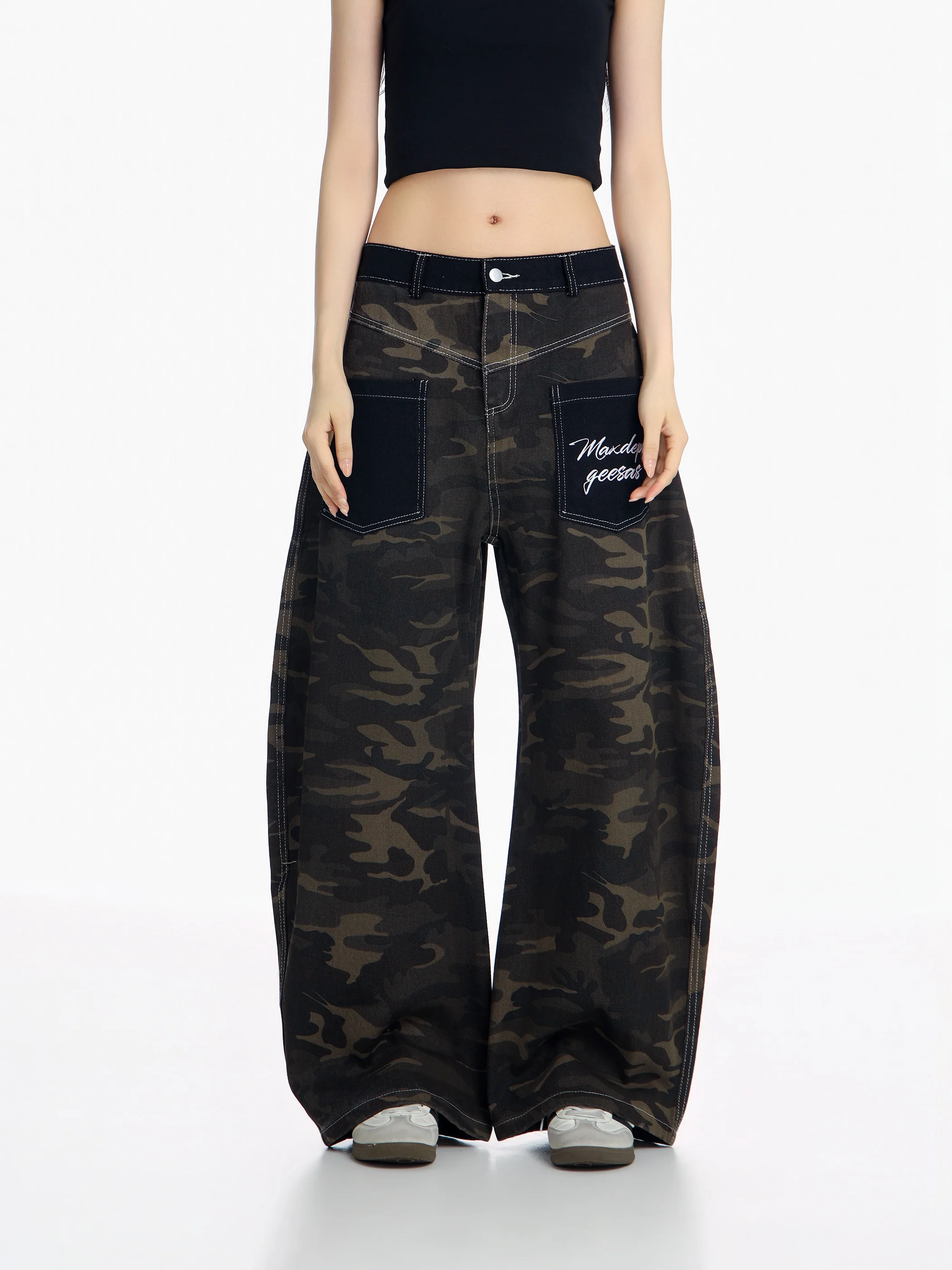 Retro Beer Captain Casual Pants Women's Loose Dancing Pants Asymmetrical Color Block Camouflage Loose Knife Pants
Retro Beer Captain Casual Pants Women's Loose Dancing Pants Asymmetrical Color Block Camouflage Loose Knife Pants