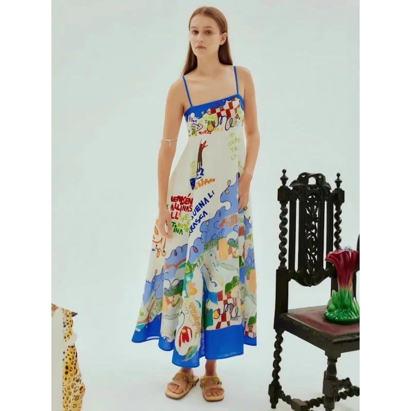 2025 New Sexy Sling off-Neck Graffiti Linen Large Swing Women's Clothing Fashion Dress C001
2025 New Sexy Sling off-Neck Graffiti Linen Large Swing Women's Clothing Fashion Dress C001