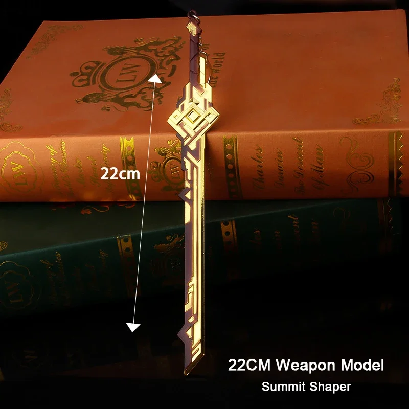 22CM Anime Game Characters Albedo Metal Weapon Model Peripherals Summit Shaper Genshin Impact Keychain Decoration Crafts Collect
22CM Anime Game Characters Albedo Metal Weapon Model Peripherals Summit Shaper Genshin Impact Keychain Decoration Crafts Collect