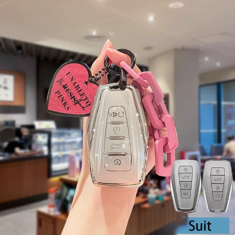 For Geely Coolray X6 Emgrand Global Hawk GX7 2024 2025 Car Key Case Cover Flowing Sand Silver TPU Remote Key Fob Accessories
For Geely Coolray X6 Emgrand Global Hawk GX7 2024 2025 Car Key Case Cover Flowing Sand Silver TPU Remote Key Fob Accessories