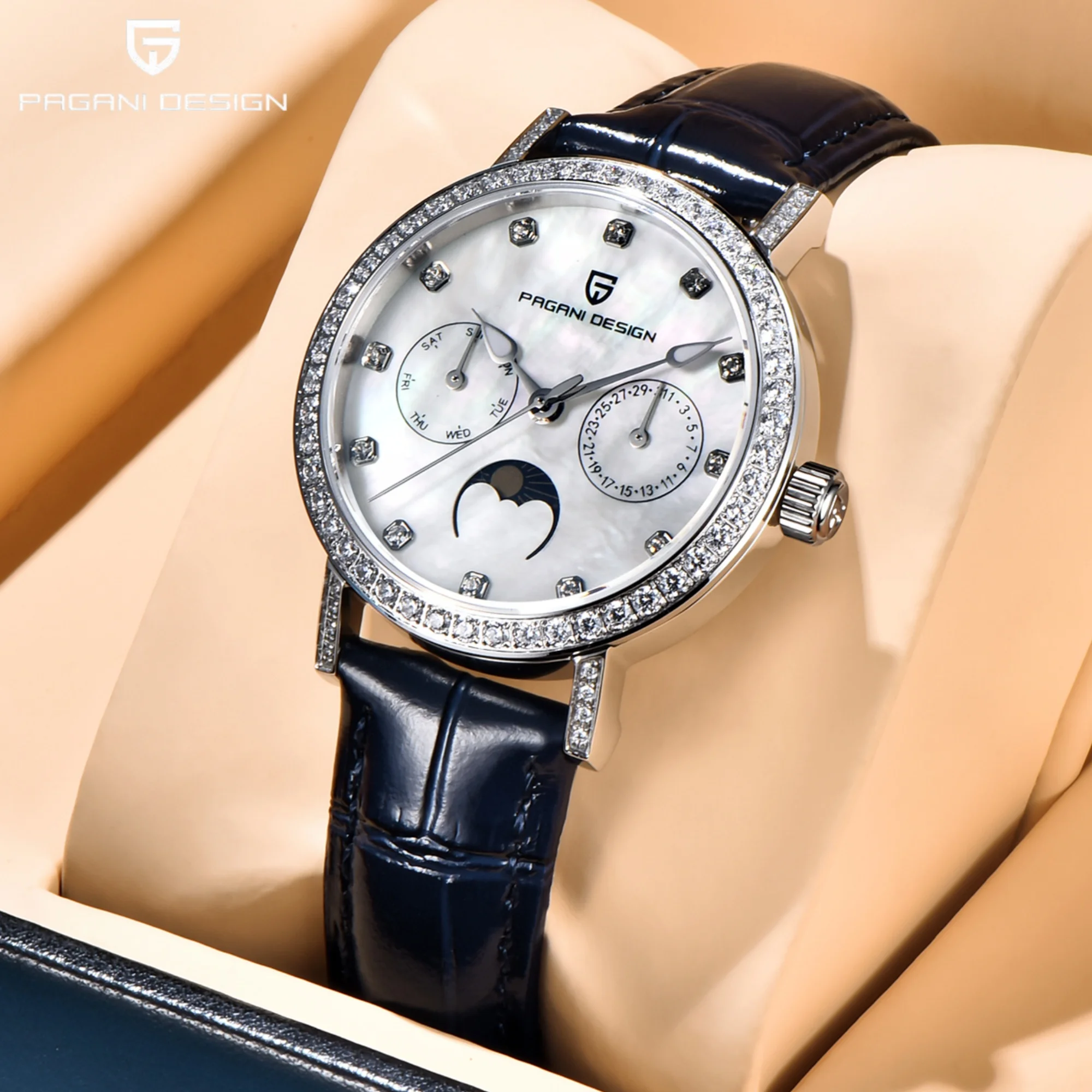 PAGANI DESIGN New 2025 Women's Quartz Watches VX3HA PD1789 Sapphire Crystal Stainless Steel Waterproof 100m Calendar Reloj
PAGANI DESIGN New 2025 Women's Quartz Watches VX3HA PD1789 Sapphire Crystal Stainless Steel Waterproof 100m Calendar Reloj