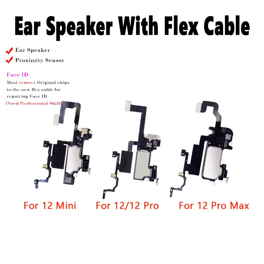 1Pcs Earpiece With Proximity Light Sensor Flex Cable For iPhone 12 12Pro 12 Mini 12 Pro Max Ear Speaker Replacement Parts
1Pcs Earpiece With Proximity Light Sensor Flex Cable For iPhone 12 12Pro 12 Mini 12 Pro Max Ear Speaker Replacement Parts