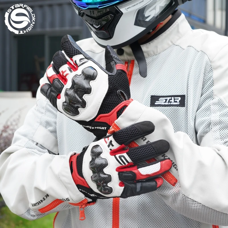 SFK New Motorcycle Riding Gloves Carbon Fiber Joint Protection Summer Mesh Breathable Real Goat Leather Non-slip Wear-resistant
SFK New Motorcycle Riding Gloves Carbon Fiber Joint Protection Summer Mesh Breathable Real Goat Leather Non-slip Wear-resistant