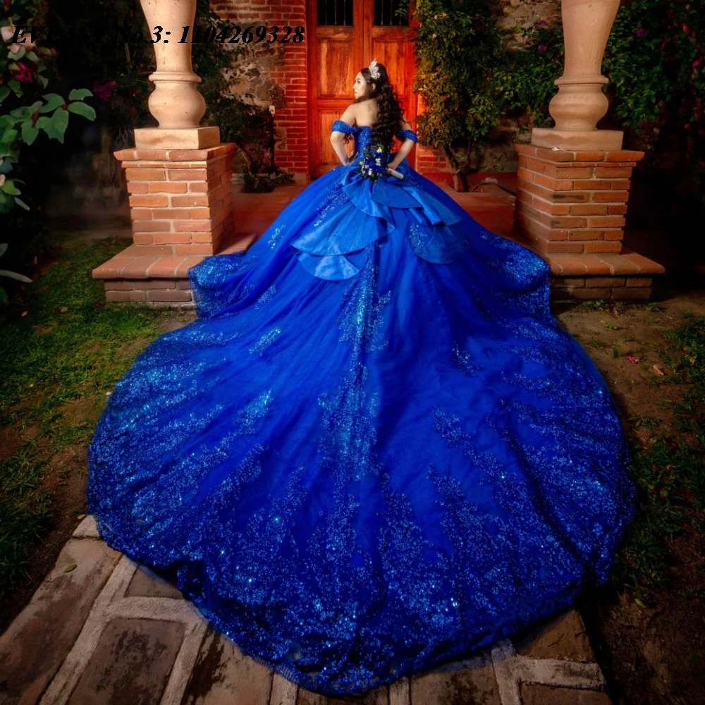 EVLAST блестящее королевское синее платье Quinceanera по индивидуальному заказу, бальное платье с аппликацией и бисером, бант, корсет Sweet 16, Vestidos De 15 Anos E3Q575
EVLAST блестящее королевское синее платье Quinceanera по индивидуальному заказу, бальное платье с аппликацией и бисером, бант, корсет Sweet 16, Vestidos De 15 Anos E3Q575