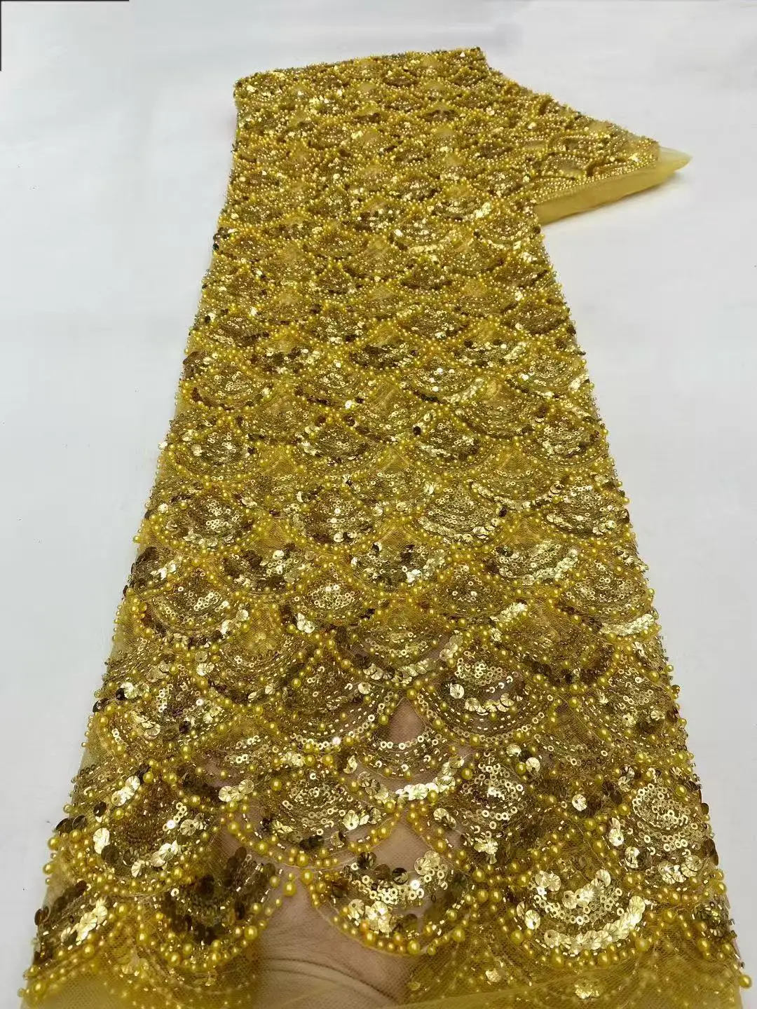 Nigerian Beaded Embroidery Lace 2026 High Quality French Net Sequins Tulle African Lace Fabric for Luxury Wedding Party Women
Nigerian Beaded Embroidery Lace 2026 High Quality French Net Sequins Tulle African Lace Fabric for Luxury Wedding Party Women