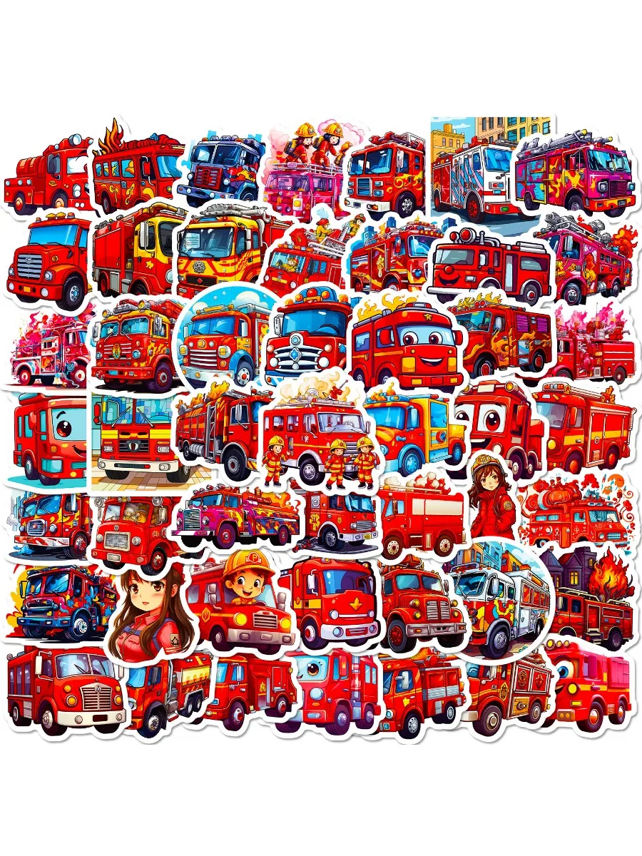 50 cartoon fire truck stickers for children Kindergarten early education skateboard stickers
50 cartoon fire truck stickers for children Kindergarten early education skateboard stickers