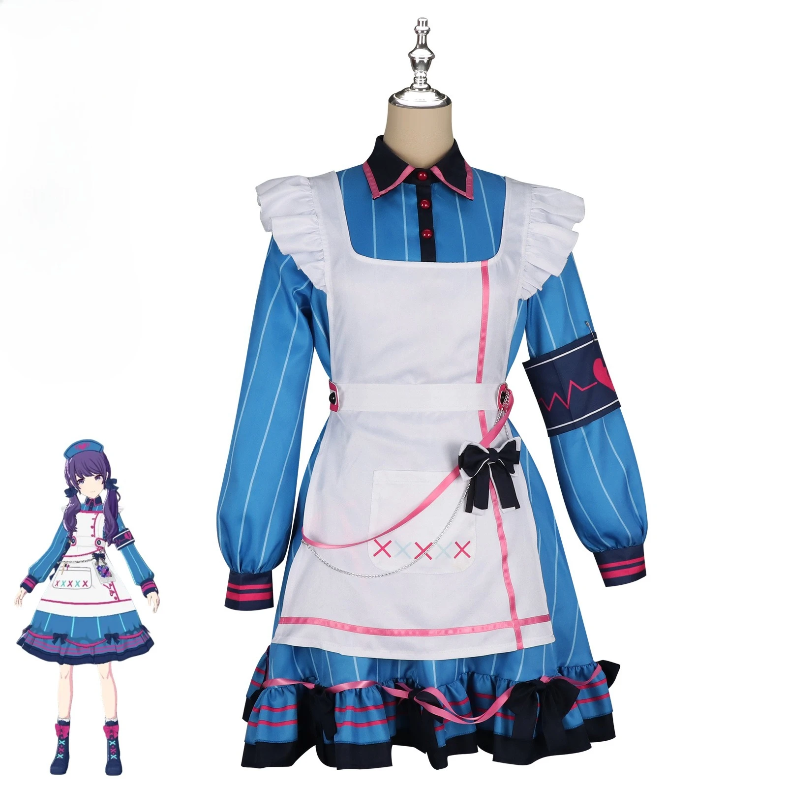 Платье Asahina Mafuyu, костюм горничной, игровой персонаж, костюм на Хэллоуин, вечерние костюмы для выступлений для взрослых женщин
Платье Asahina Mafuyu, костюм горничной, игровой персонаж, костюм на Хэллоуин, вечерние костюмы для выступлений для взрослых женщин