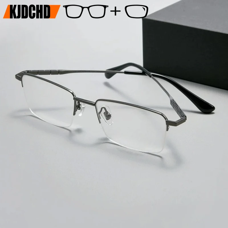 KJDCHD Business Pure Titanium Men's Optical Prescription Half Frame Glasses Myopia Hyperopia Progressive Recipe Eyewear
KJDCHD Business Pure Titanium Men's Optical Prescription Half Frame Glasses Myopia Hyperopia Progressive Recipe Eyewear