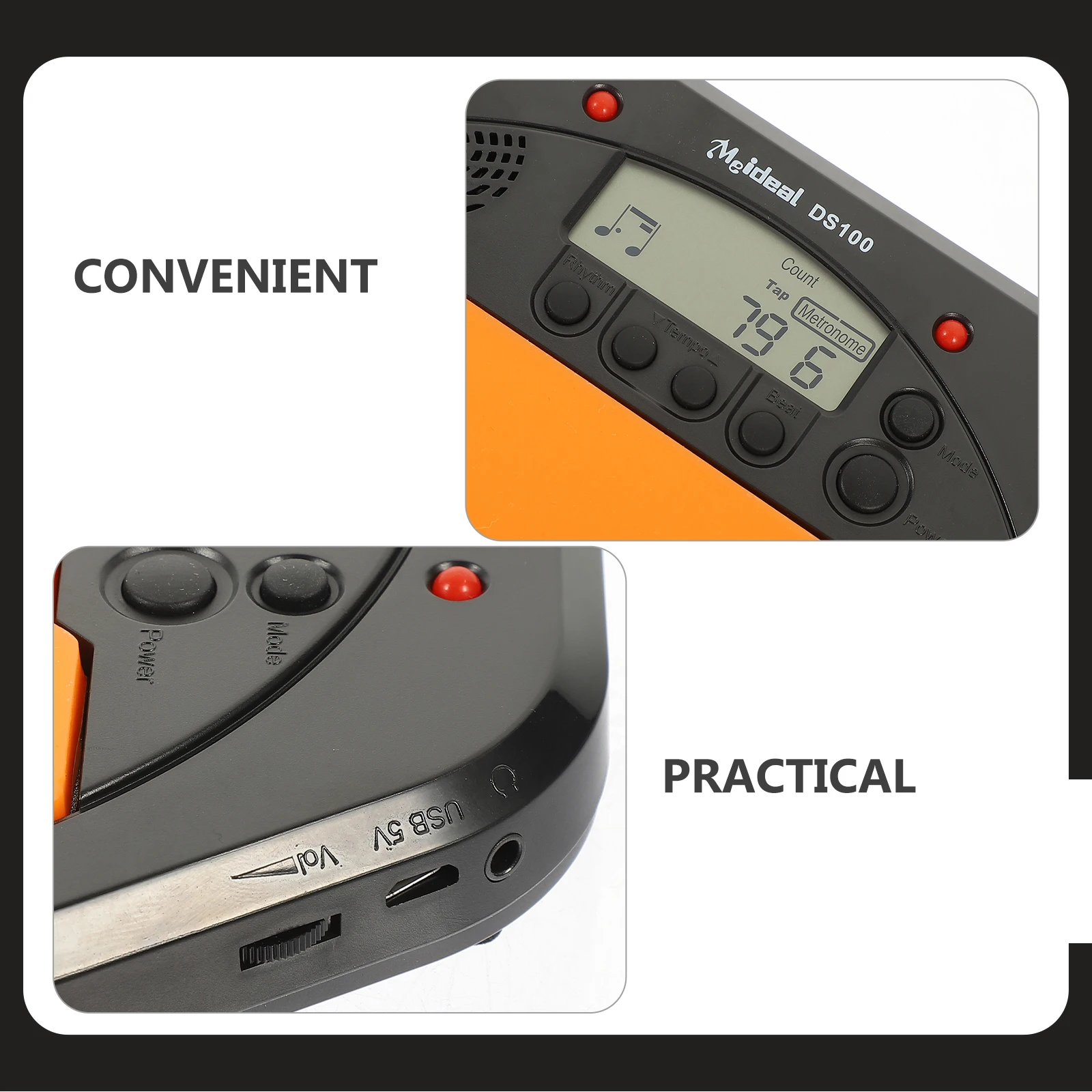 Electronic Drum Practice Drum Pad ABS Silicone Practice Tools Metronome Tap LCD Screen Guitar Accessories
Electronic Drum Practice Drum Pad ABS Silicone Practice Tools Metronome Tap LCD Screen Guitar Accessories