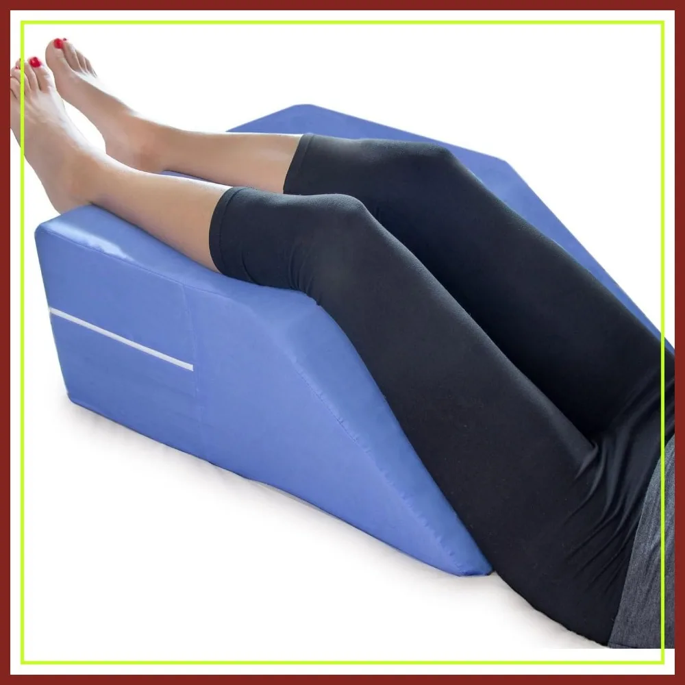 Firm Wedge Pillow for Leg Elevation, Snoring Relief, Sciatica, Pregnancy Support, Blue, 30.5x19.5x10 Inches
Firm Wedge Pillow for Leg Elevation, Snoring Relief, Sciatica, Pregnancy Support, Blue, 30.5x19.5x10 Inches