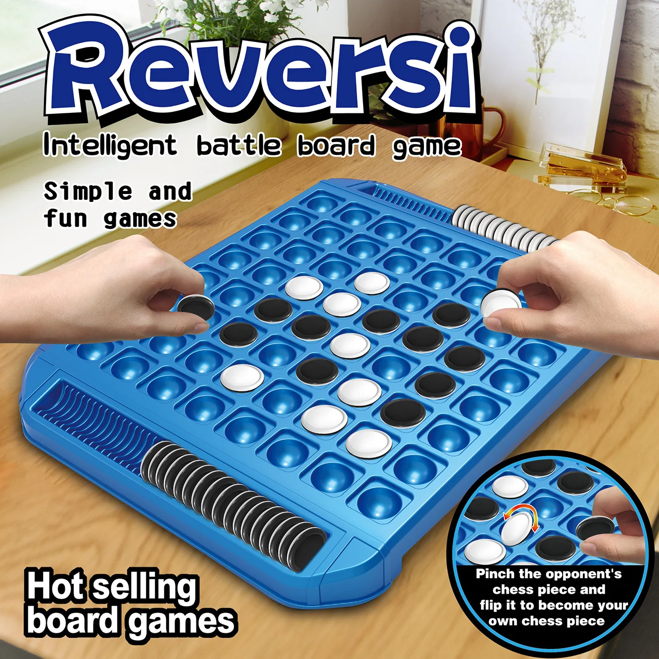 Настольная стратегическая игра Reversi для 2 игроков, логическая головоломка, развивающая мышление, интерактивная игра для родителей и детей, обучающая игрушка, подарок
Настольная стратегическая игра Reversi для 2 игроков, логическая головоломка, развивающая мышление, интерактивная игра для родителей и детей, обучающая игрушка, подарок