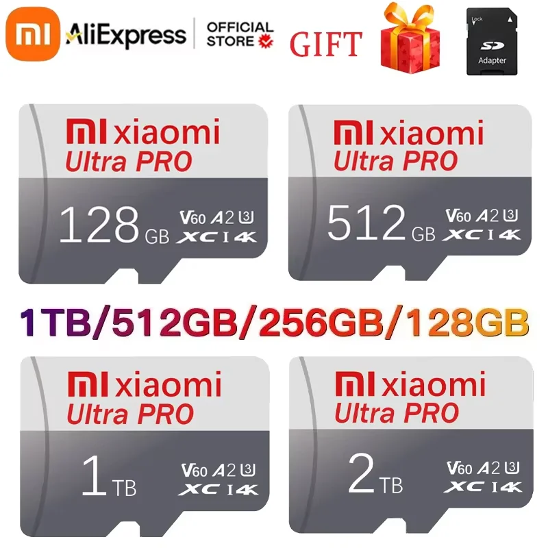 Xiaomi New Class10 High Speed 2TB Micro TF Card 1TB SD Card High Capacity Memory Card 128GB For Camera Phone With SD Adapter
Xiaomi New Class10 High Speed 2TB Micro TF Card 1TB SD Card High Capacity Memory Card 128GB For Camera Phone With SD Adapter