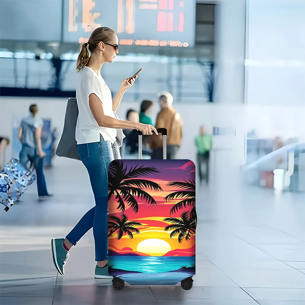 1-Piece Tropical Sunset luggage cover for luggage sizes 18-32 inches; dust and elastic travel accessories to effectively prot
1-Piece Tropical Sunset luggage cover for luggage sizes 18-32 inches; dust and elastic travel accessories to effectively prot