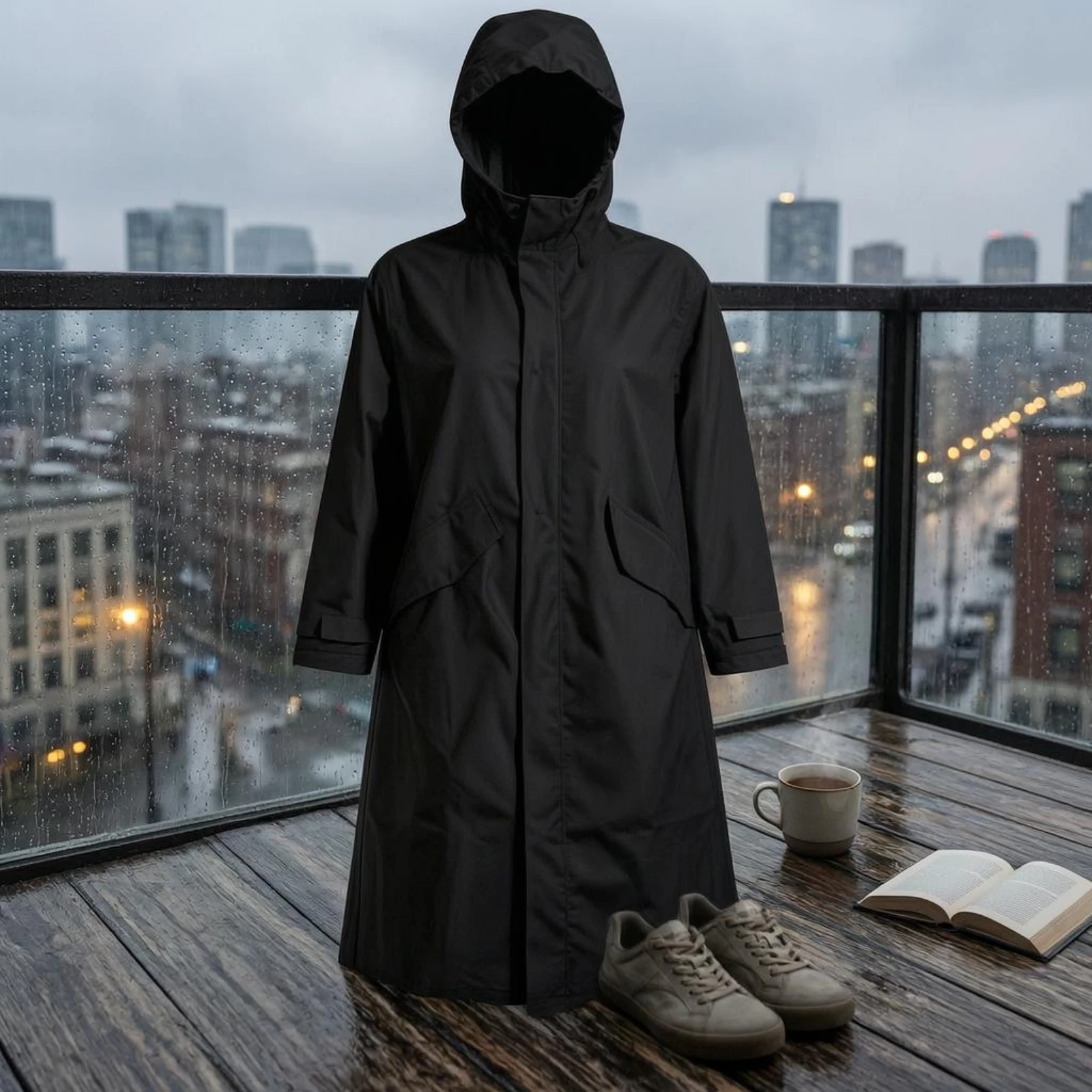 Long Hooded Raincoat Loose Fit Hooded Raincoat Rain Jacket Full Coverage
Long Hooded Raincoat Loose Fit Hooded Raincoat Rain Jacket Full Coverage