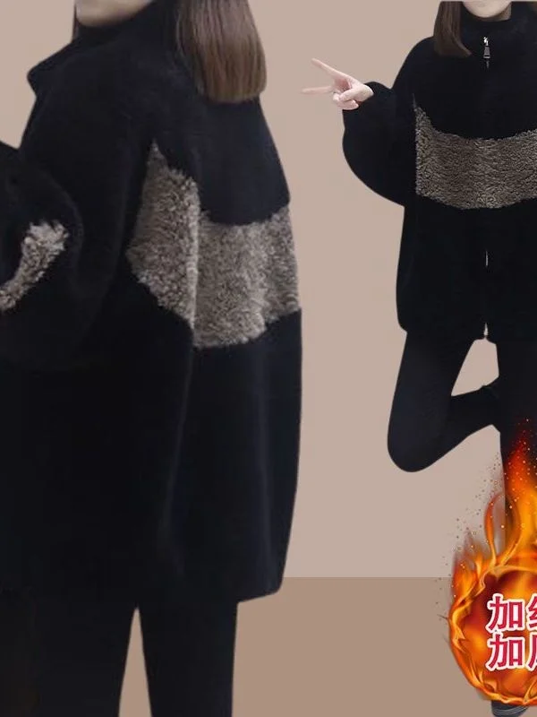 Женская утепленная куртка из искусственного меха ягненка, зимняя теплая, с внутренней подкладкой из флиса, от известного бренда, с одинарной этикеткой, новая модель, корейская версия.
Женская утепленная куртка из искусственного меха ягненка, зимняя теплая, с внутренней подкладкой из флиса, от известного бренда, с одинарной этикеткой, новая модель, корейская версия.